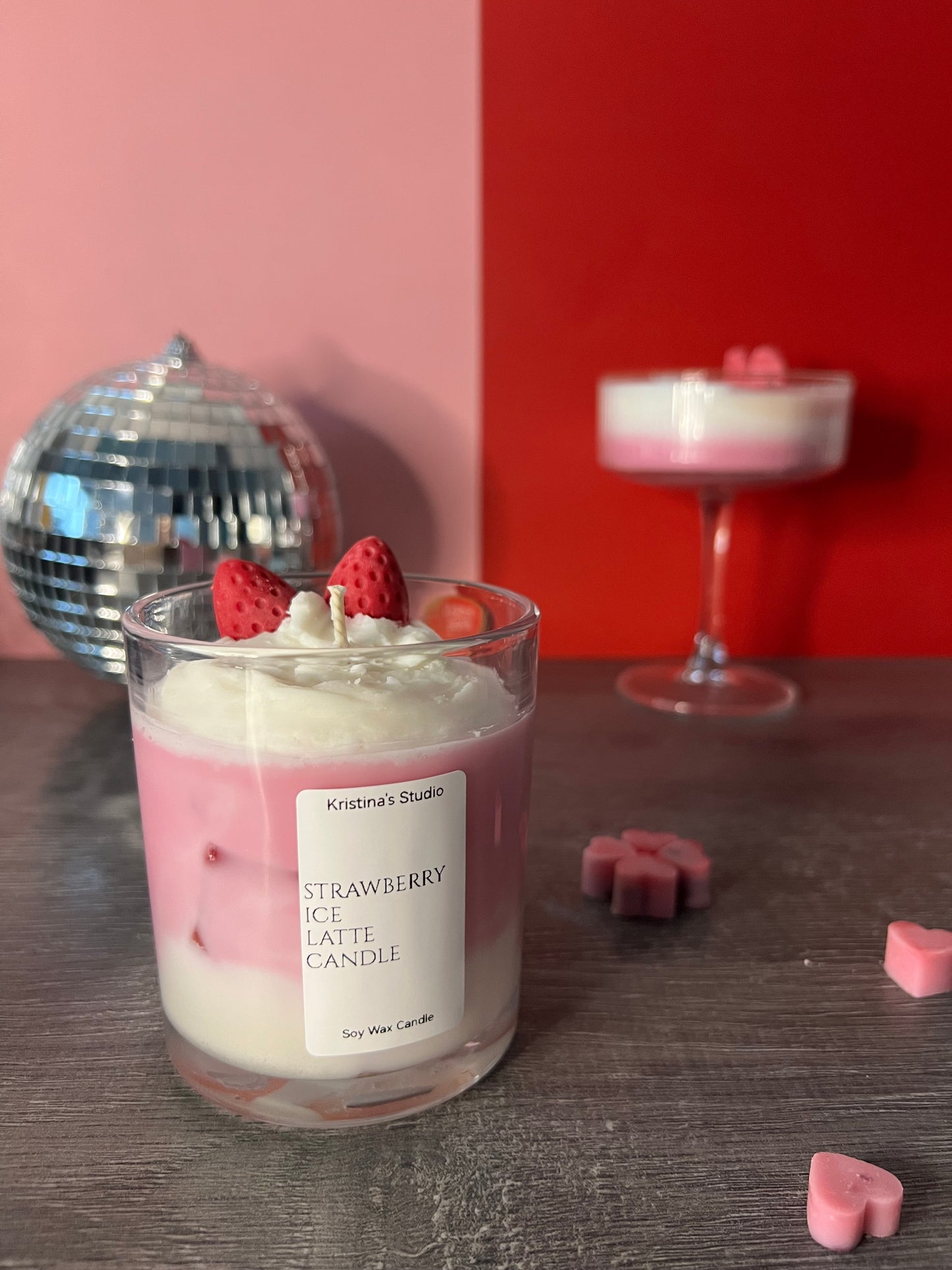 Strawberry Iced Latte Candle