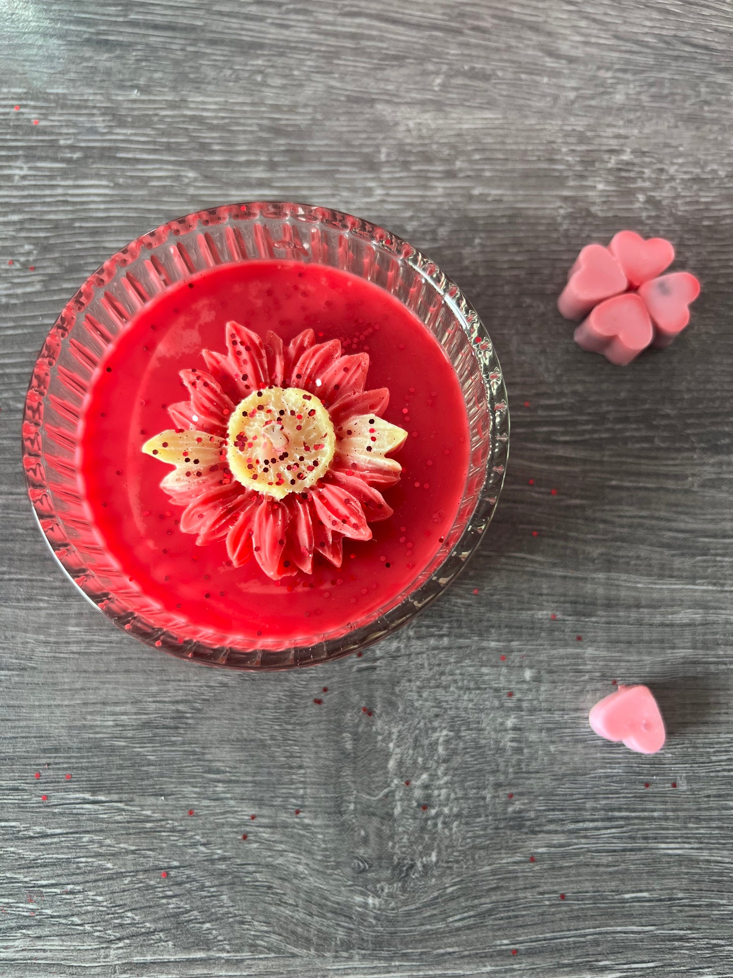Valentine Flower Candle