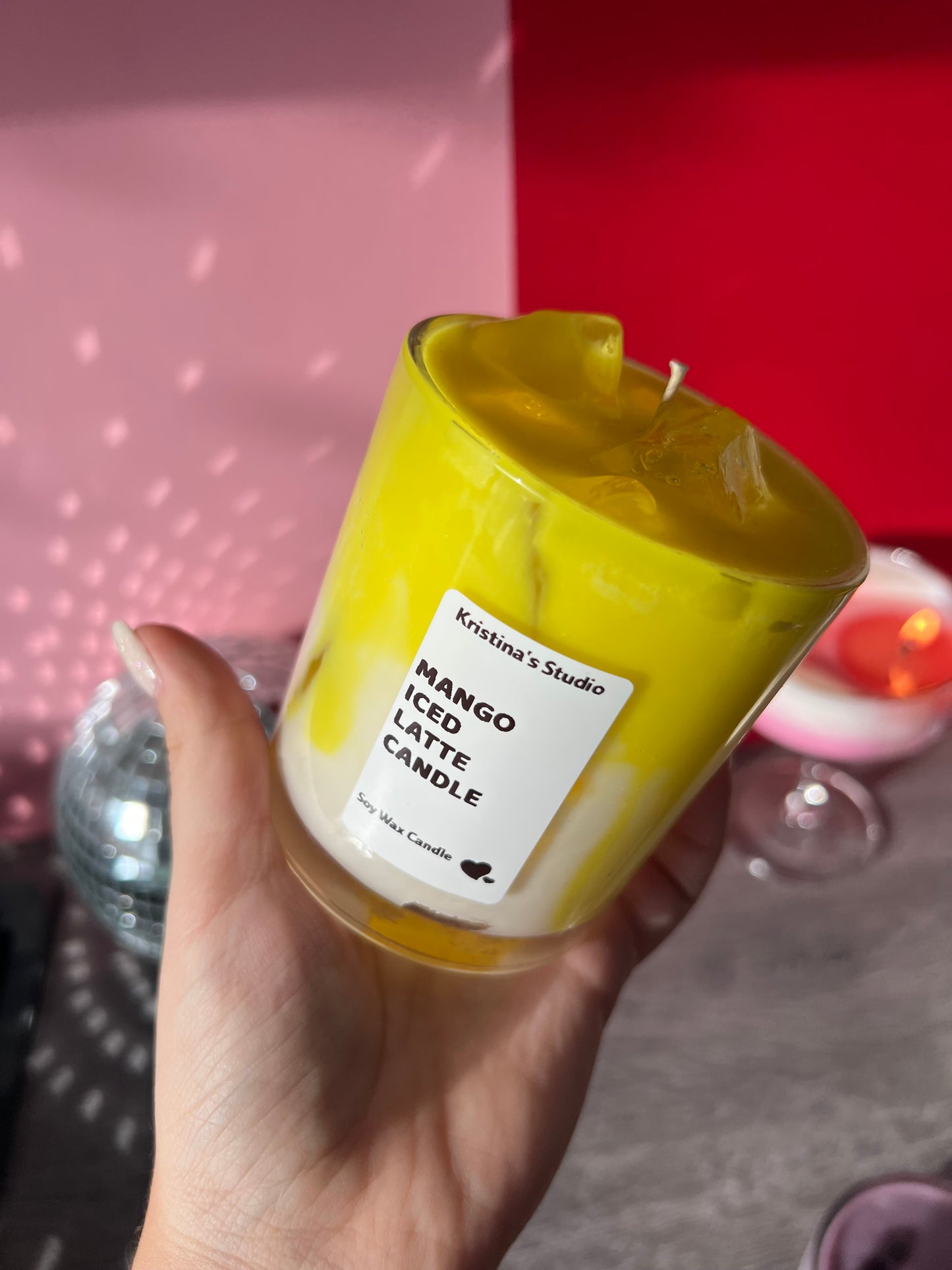 Mango Iced latte Candle