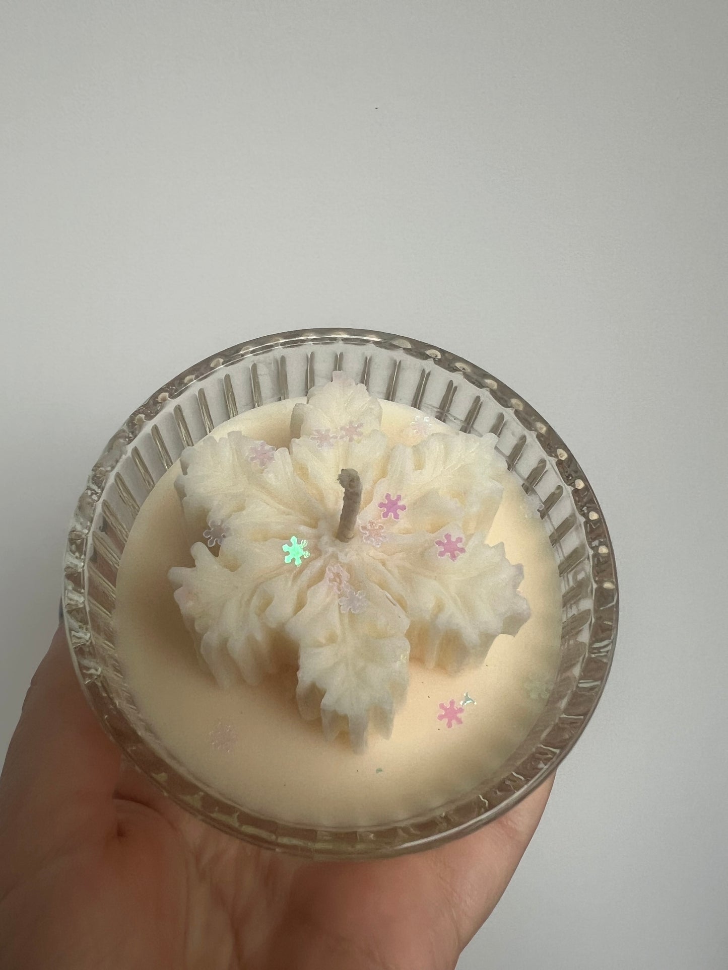 Hangulatos hópehely gyertya