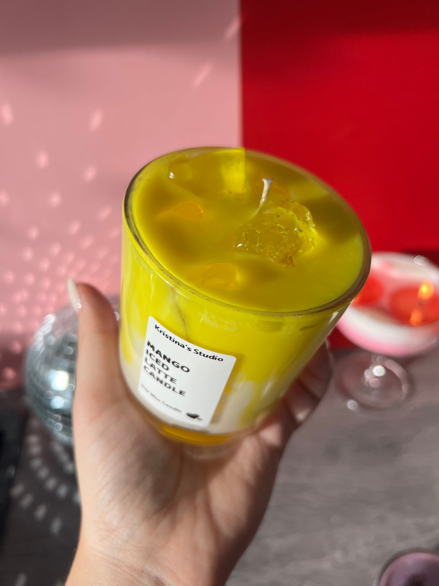 Mango Iced latte Candle