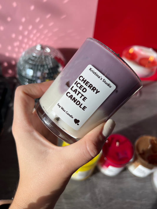 Cherry Iced latte Candle
